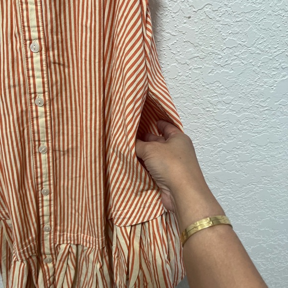 **NWOT* FREE PEOPLE BE REAL STRIPED MINI SHIRT DRESS - Picture 8 of 8
